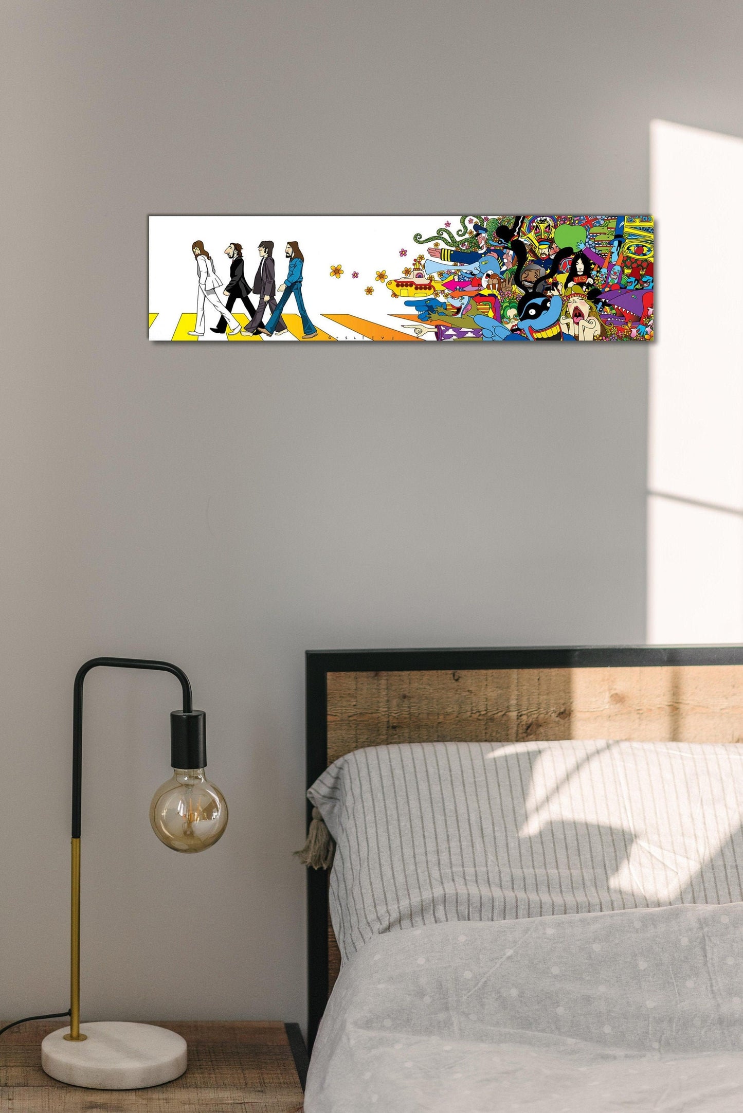 The Beatles Abbey Road Art - Museum Quality Giclee Canvas Print Stretched
