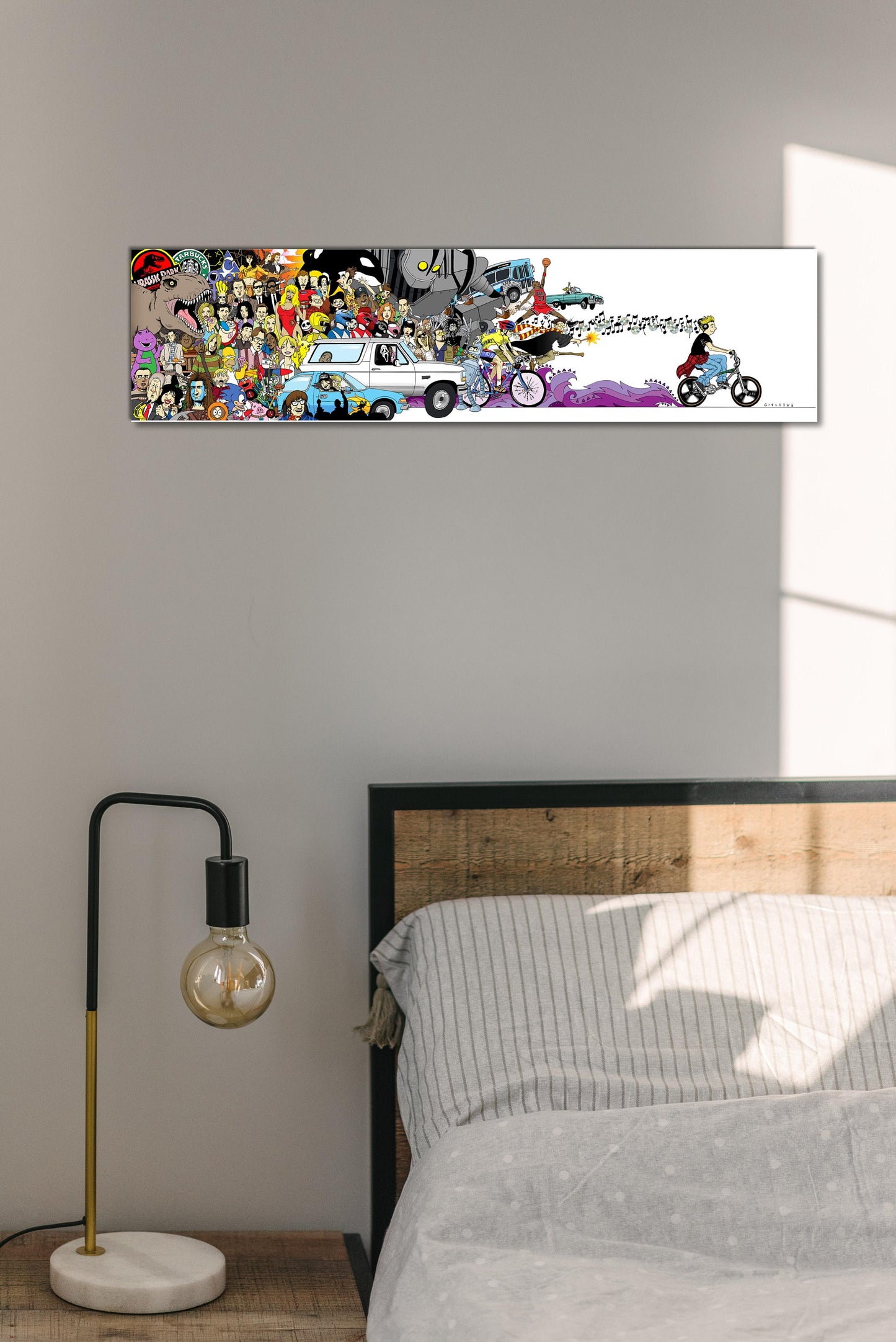 David Gildersleeve, Child of the 90's view in Bedroom, Vertical Wall Print