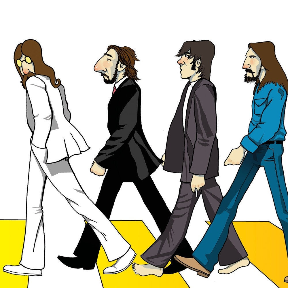 The Beatles Abbey Road Art - David Gilderdleeve-Museum Quality Giclee Canvas Print Stretched